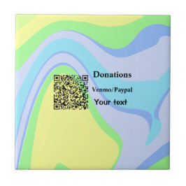 Einfache minimale Barcode Spenden venmo paypal Fliese