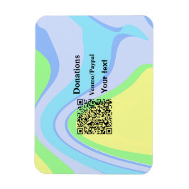 Einfache minimale Barcode Spenden venmo paypal Magnet
