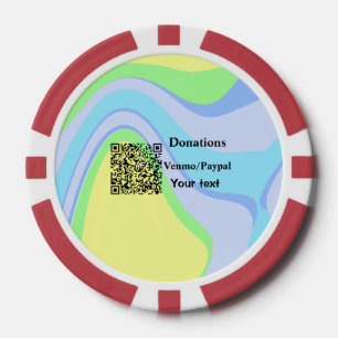 Einfache minimale Barcode Spenden venmo paypal Pokerchips