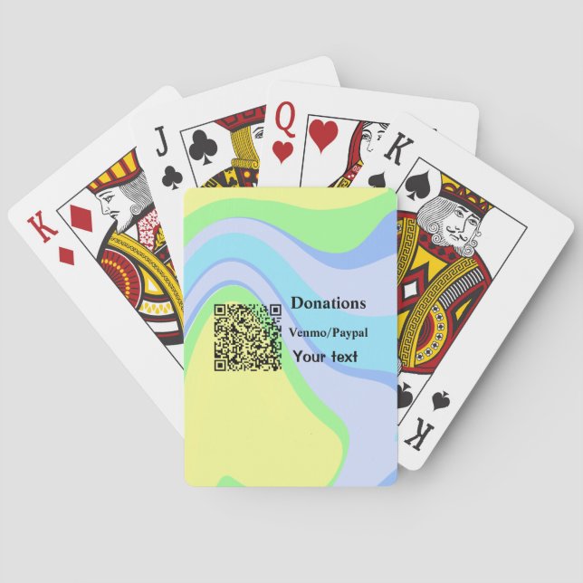 Einfache minimale Barcode Spenden venmo paypal Spielkarten (Rückseite)