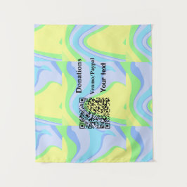 Einfache minimale Barcode Spenden venmo paypal Wandteppich