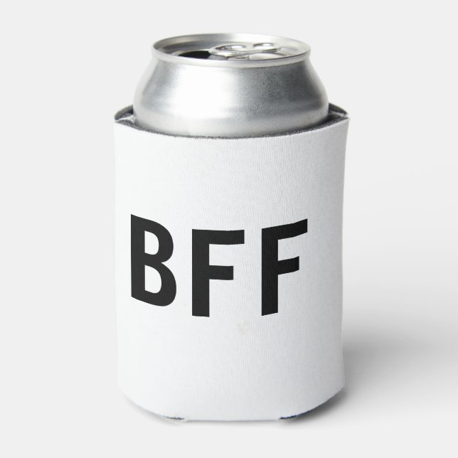 Einfache minimale BESTE FREUNDIN beste Freunde Fam Dosenkühler (Kanne Vorderseite)