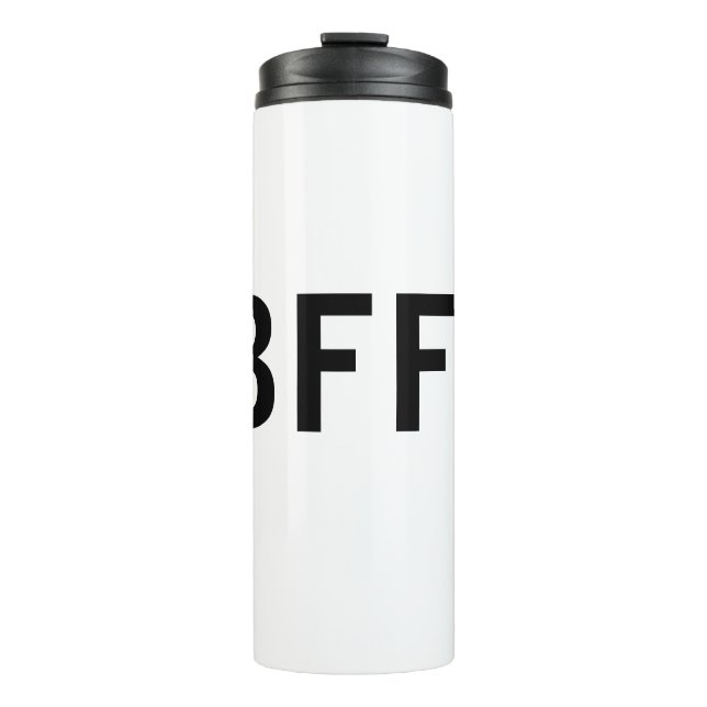 Einfache minimale BESTE FREUNDIN beste Freunde Fam Thermosbecher (Vorderseite)