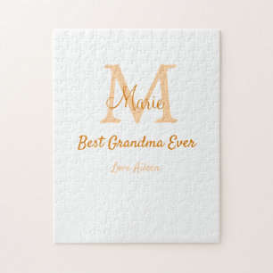 einfache minimale Bestform Orangenmonogramm