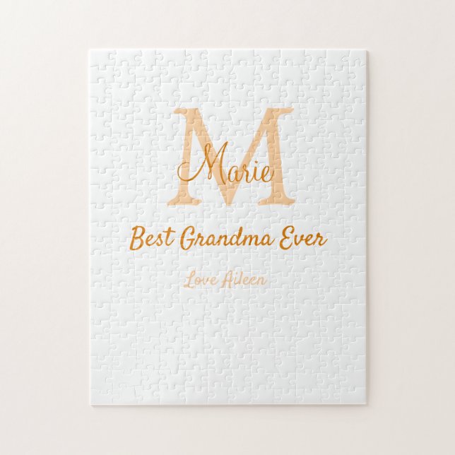 einfache minimale Bestform Orangenmonogramm (Vertikal)