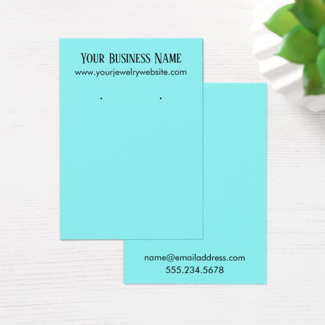 Einfache, minimale Display-Karten des Aqua-Earings (Schreibtisch)