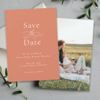 Einfache Minimale Elegante Hochzeitkarte Save the