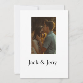 Einfache, minimale Farbkombination Foto-Text Einladung