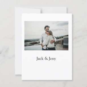 Einfache, minimale Farbkombination Foto-Text Postkarte