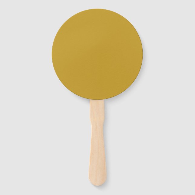 einfache minimale feste Farbe custom Senfgold  Fächer (Vorderseite)