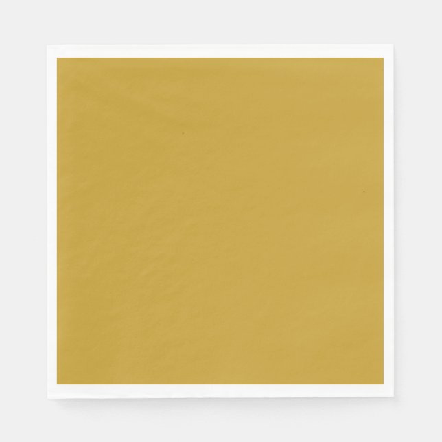 einfache minimale feste Farbe custom Senfgold  Serviette (Vorderseite)