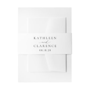 Einfache minimale formale klassische Hochzeit Einladungsbanderole