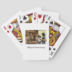 einfache minimale Foto-Collage Name Familie Mama Spielkarten