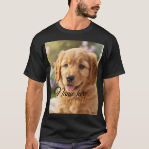 Einfache minimale Fotovorlage für Haustiernamen vo T-Shirt