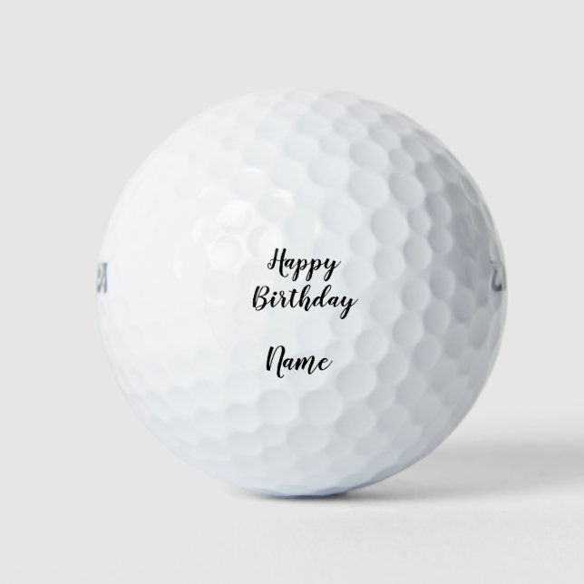 einfache minimale Geburtstagsfeier hinzufügen Golfball (Vorderseite)