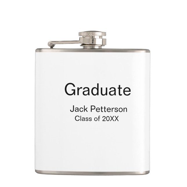 einfache minimale Graduierung fügen Namen moderne  Flachmann (Vorderseite)