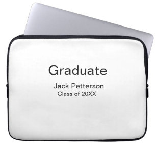 einfache minimale Graduierung fügen Namen moderne Laptopschutzhülle