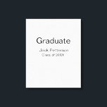 einfache minimale Graduierung fügen Namen moderne  Leinwanddruck<br><div class="desc">Vorlagendesign anpassen</div>