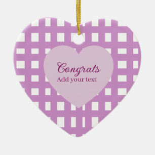Einfache minimale Gratulation Abschluss lila Keramik Ornament