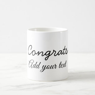 Einfache minimale Gratulation Abschlusskollektion Kaffeetasse