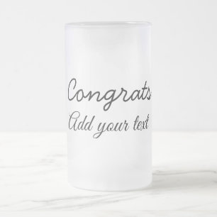 Einfache minimale Gratulation Abschlusskollektion Mattglas Bierglas