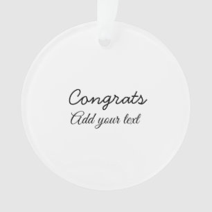 Einfache minimale Gratulation Abschlusskollektion Ornament