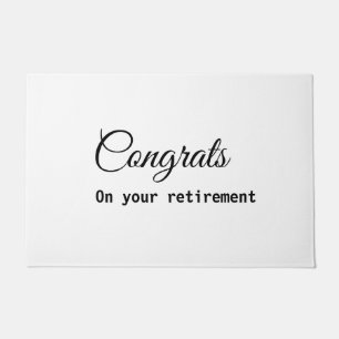Einfache minimale Gratulation Renteneintritt Name  Fußmatte