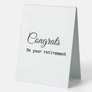 Einfache minimale Gratulation Renteneintritt Name Tischaufsteller