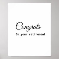 Einfache minimale Gratulationen Pensionierung hinz