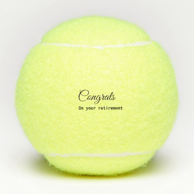 Einfache minimale Gratulationen Pensionierung hinz Tennisbälle (Vorderseite)