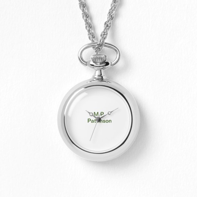 Einfache minimale grüne Eingabe des Fotos Armbanduhr (Vorderseite)
