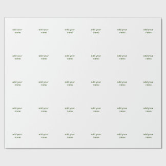 Einfache minimale grüne Eingabe des Fotos Geschenkpapier