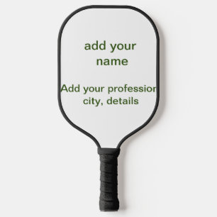 Einfache minimale grüne Eingabe des Fotos Pickleball Schläger