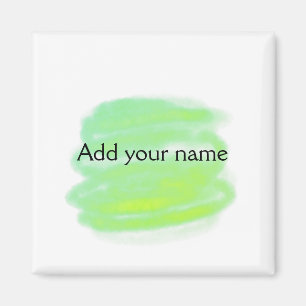 Einfache minimale grüne gelbe Fügen Sie Ihren Name Magnet
