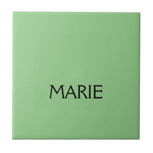 EINFACHE MINIMALE GRÜNE HINZUFÜGEN SIE IHREN NAMEN FLIESE
