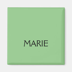 EINFACHE MINIMALE GRÜNE HINZUFÜGEN SIE IHREN NAMEN MAGNET