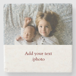 einfache minimale HINZUFÜGEN IHRER FOTO TEXT CHRIS Steinuntersetzer