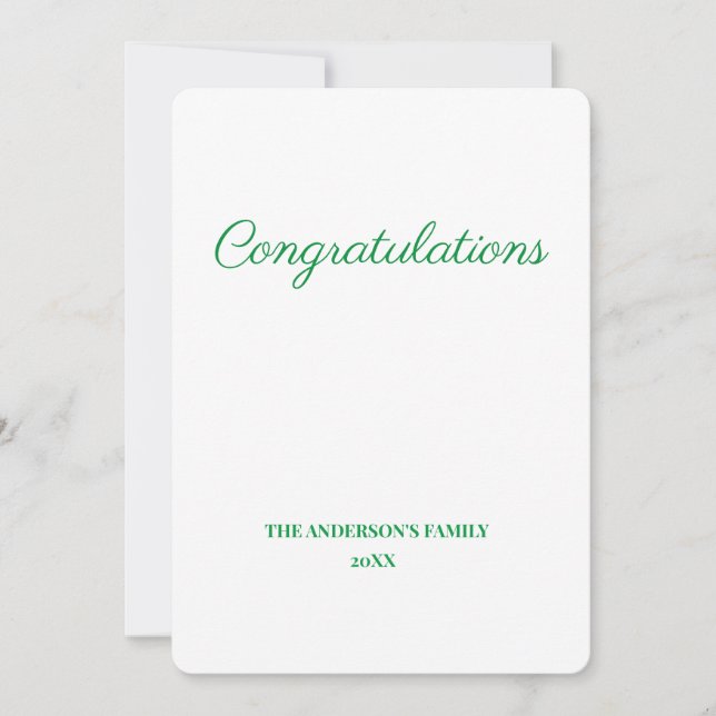 einfache minimale Hinzufügen Ihrer Text Glückwünsc (Vorderseite)