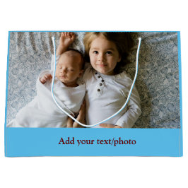 einfache minimale Hinzufügen IHRES FOTOS TEXT CHRI Große Geschenktüte