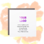 Einfache minimale Hinzufügen Ihres Logos/Designs h Auto Magnet<br><div class="desc">einfache Visitenkarte</div>