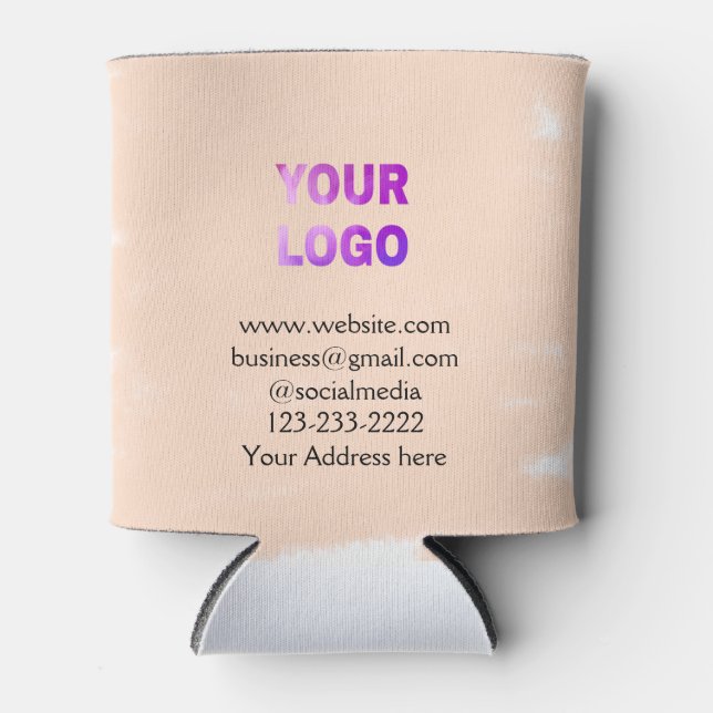 Einfache minimale Hinzufügen Ihres Logos/Designs h Dosenkühler (Vorderseite)