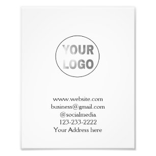Einfache minimale Hinzufügen Ihres Logos/Designs h Fotodruck