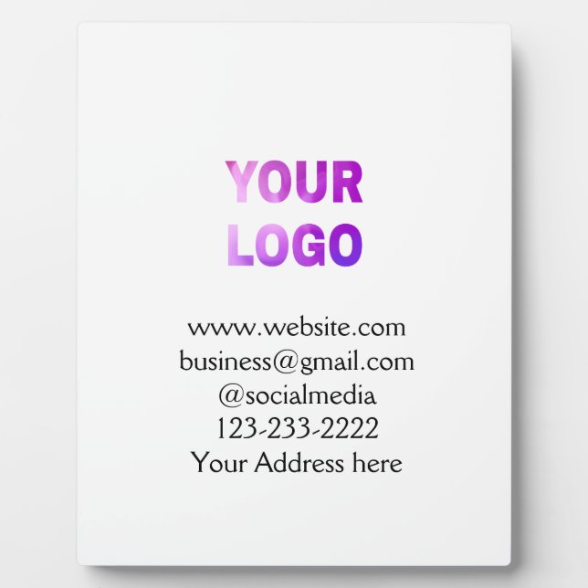 Einfache minimale Hinzufügen Ihres Logos/Designs h Fotoplatte (Vorderseite)