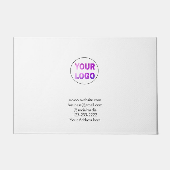 Einfache minimale Hinzufügen Ihres Logos/Designs h Fußmatte (Vorderseite)