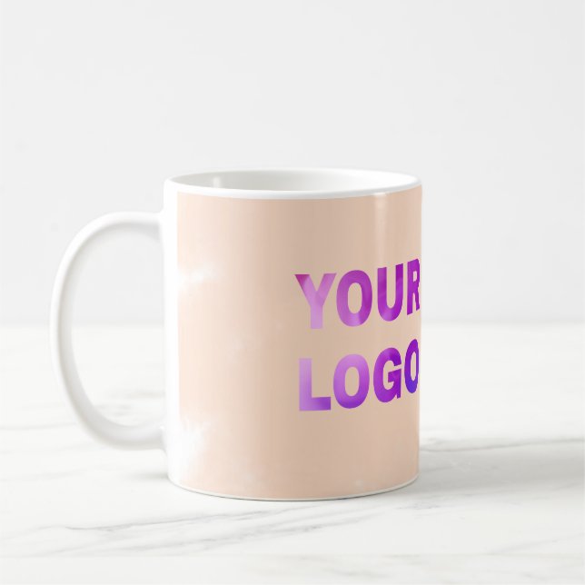 Einfache minimale Hinzufügen Ihres Logos/Designs h Kaffeetasse (Links)
