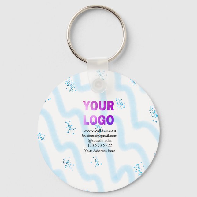 Einfache minimale Hinzufügen Ihres Logos/Designs h Schlüsselanhänger (Vorderseite)