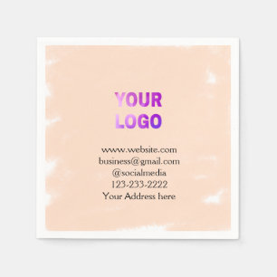 Einfache minimale Hinzufügen Ihres Logos/Designs h Serviette