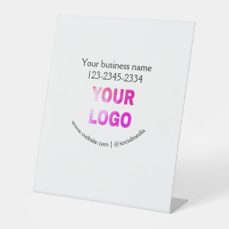 Einfache minimale Hinzufügen Ihres Logos/Designs h Sockelschild