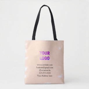 Einfache minimale Hinzufügen Ihres Logos/Designs h Tasche