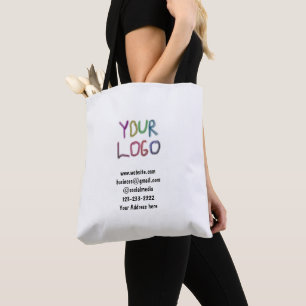 Einfache minimale Hinzufügen Ihres Logos/Designs h Tasche